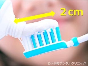 フッ素入りの歯磨き粉の正しい使い方、使用量の解説fluorine toothpaste