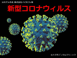 新型コロナウィルス(COVID-19)の3D画像